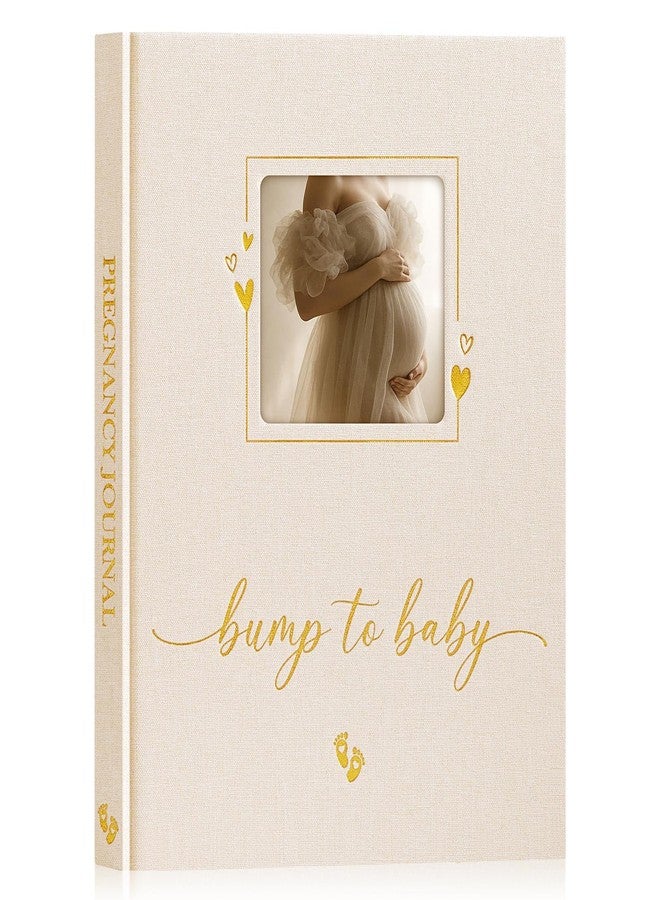Lanpn My Pregnancy Journal Memory Book for First Time Mom, 156 Page Pregnant Announcement Must Have Planner, Pregnancy Tracking Diary Scrapbook Keepsake Gift for Mom to Be Expecting New Parent Beige - Image 1
